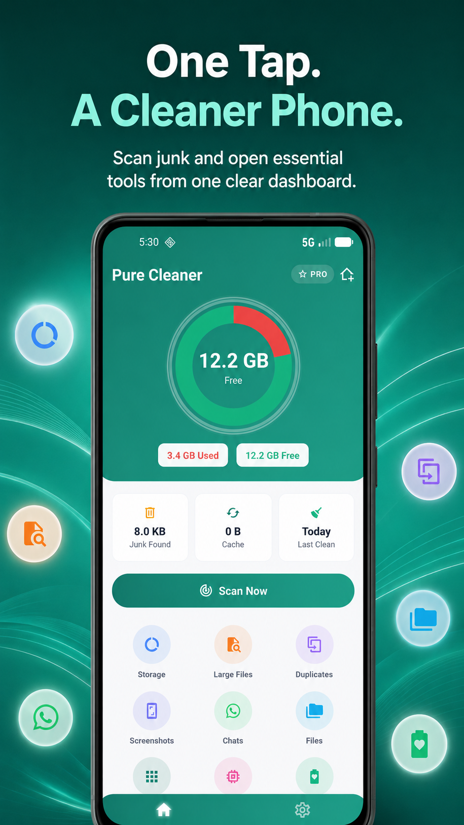 Pure Cleaner official Google Play promotional screenshot